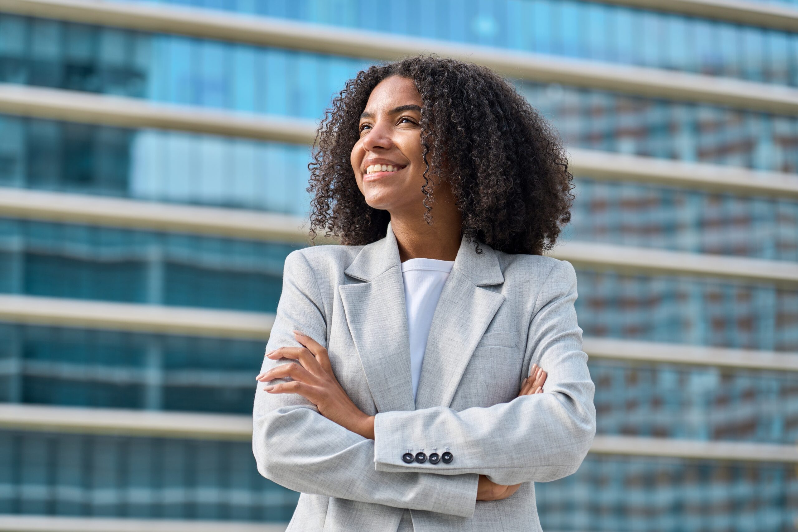 Young sales professional looking positive and confident